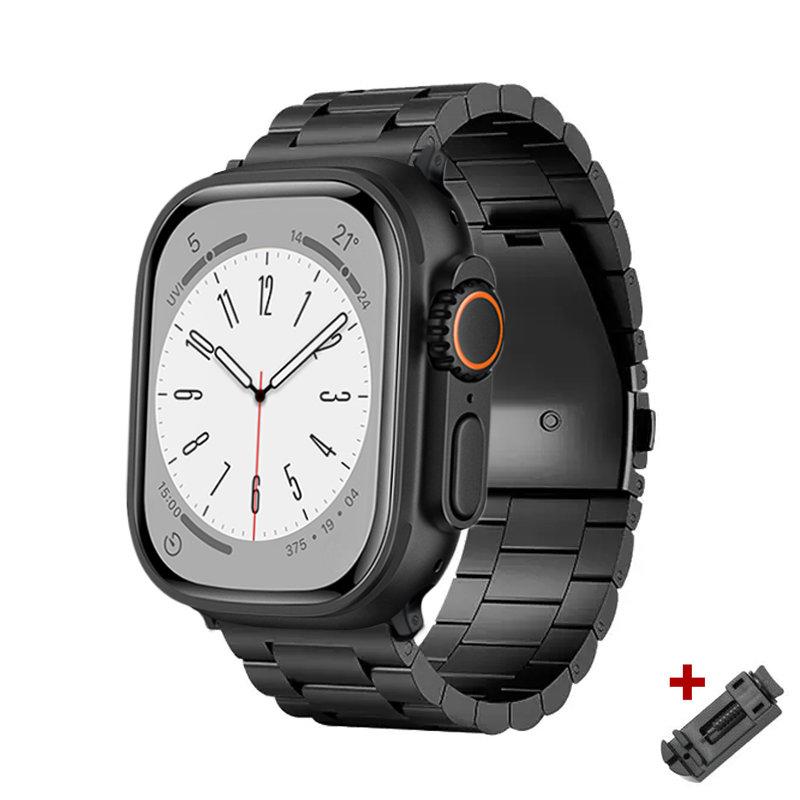 Luxury Titanium Bracelet For Apple Watch Ultra 2 49mm Series 9 41 45mm For iWatch 6 5 4 se 38mm 40 42mm 44mm Metal Business Band