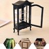 Antique Wooden Display Cabinet Miniature Storage Shelf For 1/12 Scale Dollhouses Model Room Scene Display Accessories
