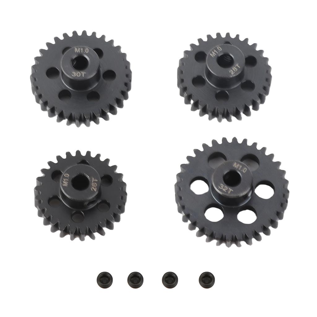RC Motor Gear 26T 28T 30T 32T 25DP M1 5mm Metal RC Motor Pinion Set for 18 RC Cars