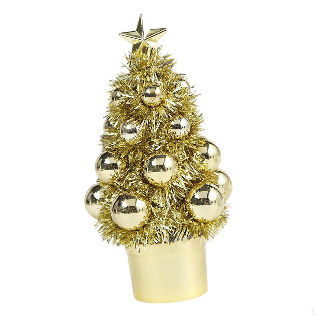 Christmas Tree Statue Artwork Birthday Gift Decorative Figurine Ornament for Cabinet Office Living