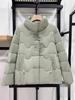 Stylish Embroidered Winter Coat: Plus Size Short Warm Jacket for Middle-Aged Women