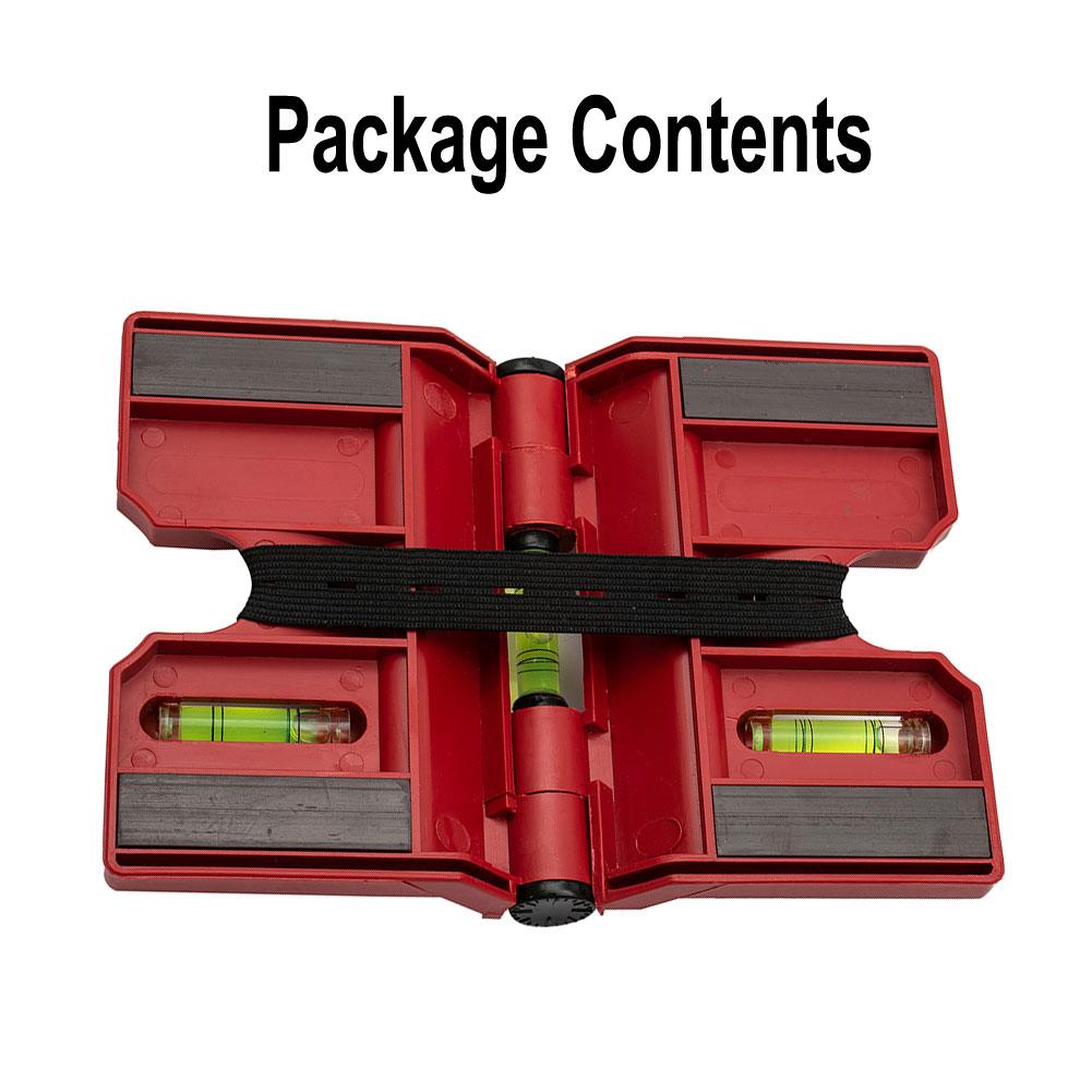 90Degree Angle Level Fence Post Pipe Magnetic Adjustable Post Level With Elastic Band Horizontal Vertical 3 Vials