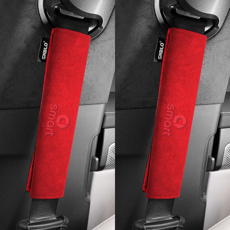 2 uds alta calidad cinturón de seguridad de coche protección hombrera cubierta para Smart 451 brabus Smart 453 fortwo forfour