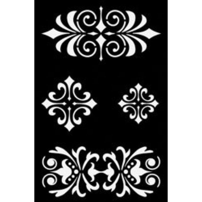 Adhesive Stencil Baroque Braid 12x18 Cm