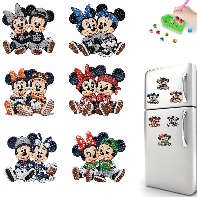 6Pcs Love Series Diamond Art Fridge Magnet Diamond Painting Refrigerator Magnet Diamond Painting Fridge Magnet for Adults Beginners