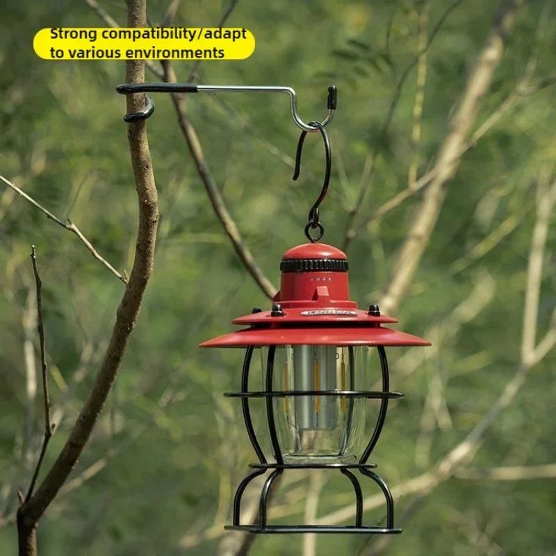 Stainless Steel Lamp Holder Hook, Portable Tent Pole Light Hanger, Hunting And Fishing Lantern Hanger, Outdoor Camping Tool