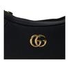GUCCI Aphrodite Leather New Moon Shoulder Bag, Handbag, Shoulder Bag Small Womens Black