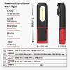 Rechargeable LED Work Light, 2-in-1 Inspection Light (360 Degree Rotation) and 5W COB LED Torch Light with Magnetic Base and Hook