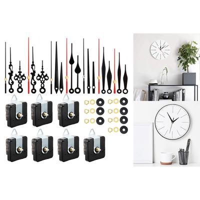 Sada hodinového mechanismu Oprava nástěnných hodin Náhradní motor hodinového strojku napájený baterií Vlastní díly se 7x hodinovými ručičkami