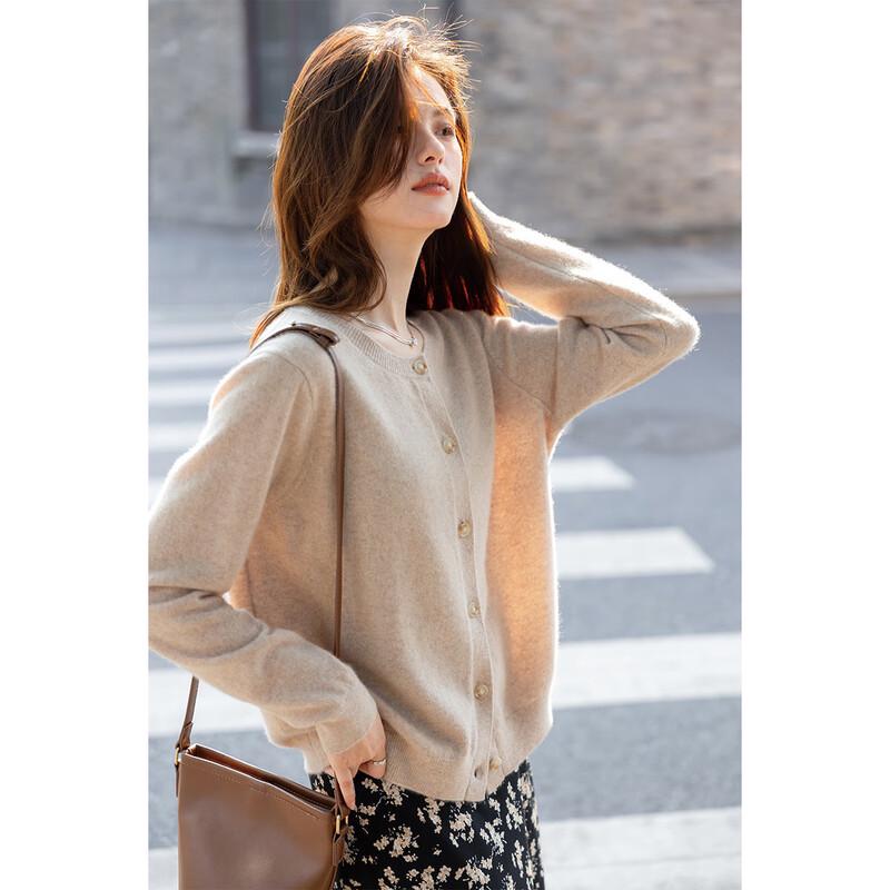 

MOCANA Women s Cashmere Long-Sleeve Cardigan M