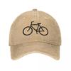 Bike Silhouette Washed Baseball Cap Cyclist Logo Streetwear Trucker Hat Summer Women Outdoor Casual Snapback Cap