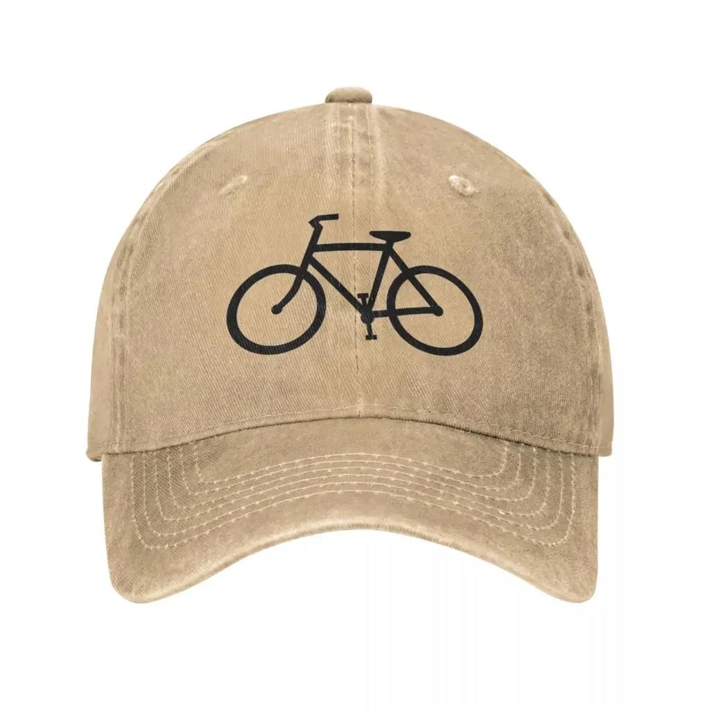 Bike Silhouette Washed Baseball Cap Cyclist Logo Streetwear Trucker Hat Summer Women Outdoor Casual Snapback Cap