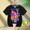 KPop Devil Hunter Print Fashion Casual Top 2025 Movie Round-neck Cartoon Girl and Boy T-shirt Casual Girl Clothing