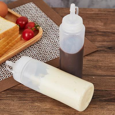 4 Stück Küchen-Gewürzdosierflaschen aus Kunststoff mit Deckel, multifunktionale Pigment-Quetschflasche, 250 ml, BPA-frei, Gewürz-Quetschflaschen für