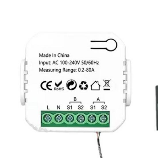 Tuya Smart Zigbee Dual-Channel Electricity Meter with CT Current Transformer (AC110/240)