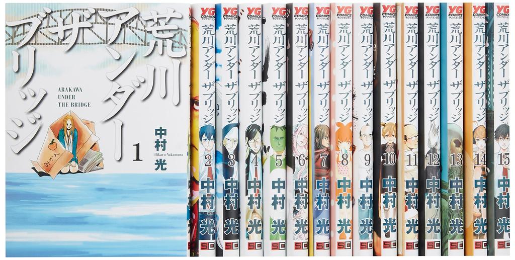 Arakawa Under the Bridge Comic Complete Set of 15 Volumes (Young Gangan Comics)
