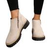 Large Casual Short Boots for Women, High Top Casual and Fashionable Short Boots for Women In Autumn and Winter, Casual Single Shoes for Women