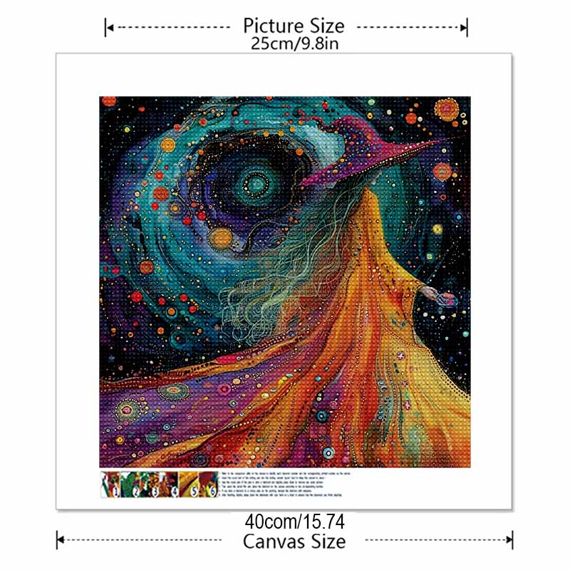 New Arrival 5D DIY Full Circle Diamond Painting "Elf Witch" Embroidery Cross Stitch Home Decor Gift
