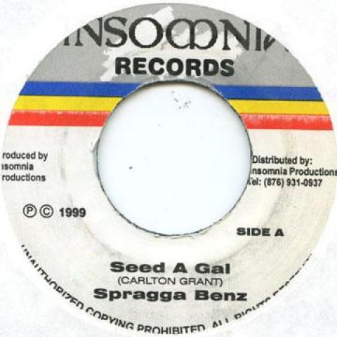 

7-дюймовая пластинка SPRAGGA BENZ - Seed A gal Insomnia 1999 Ямайка Регги, Ска и Даб