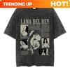 Customization Shirt Lana Del Rey Ldr Sailing Vintage Wash T Shirt Men's Retro Style Short Sleeve T-Shirt Men Women Hip Hop Overs