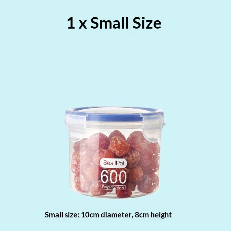 

1 To 4 Piece Airtight Food Storage Containers Transparent Kitchen Grain Rice Flour Canister Large Capacity Moisture Proof Set