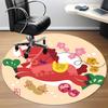 1pc Rocking Horse Office Round Rug, Non-slip, Soft and Durable Office Rug for Interior Decoration, Perfect for Office, Beautiful Decoration Yy26032307