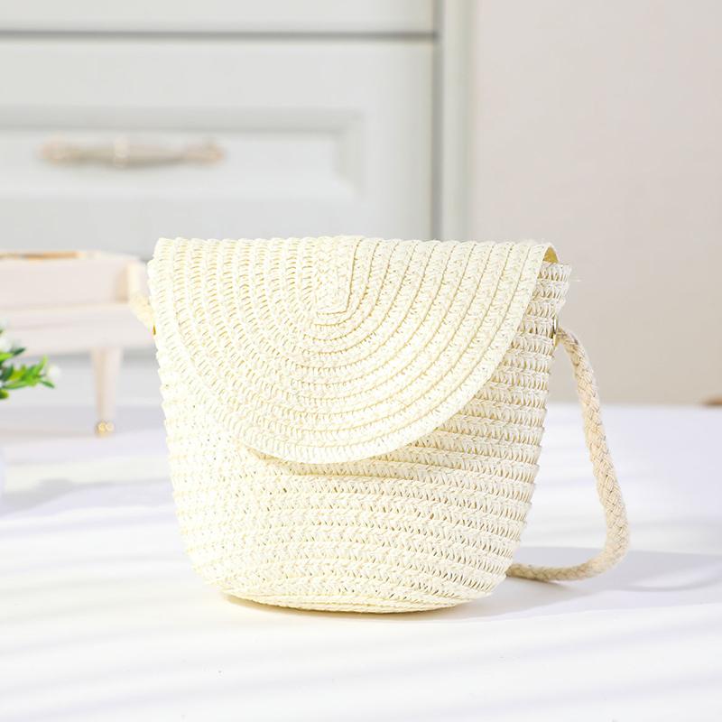 1Pieces New Flip Style Change Mini Bag Fashionable Straw Woven One Shoulder Crossbody Mountaineering Bag