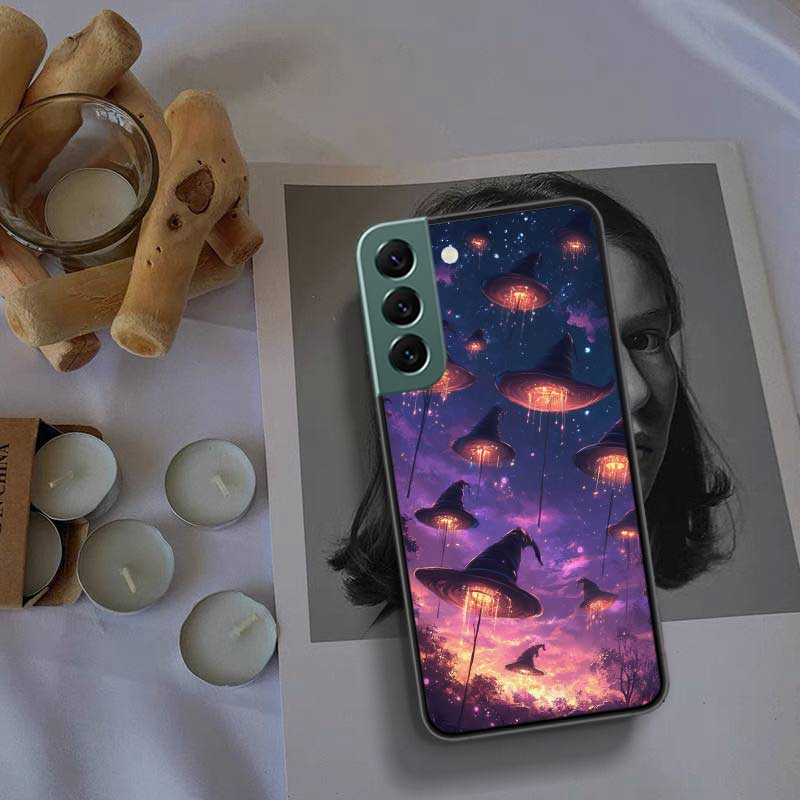 Halloween Wizard Hat Horror Fun Phone Case For Samsung Galaxy S22 S25 Ultra S21 S10 Plus S26 Edge S20 S23 S24 FE Cover Silic