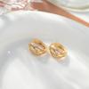 Cross Fashion Light Luxury Zirconia Petal Earrings