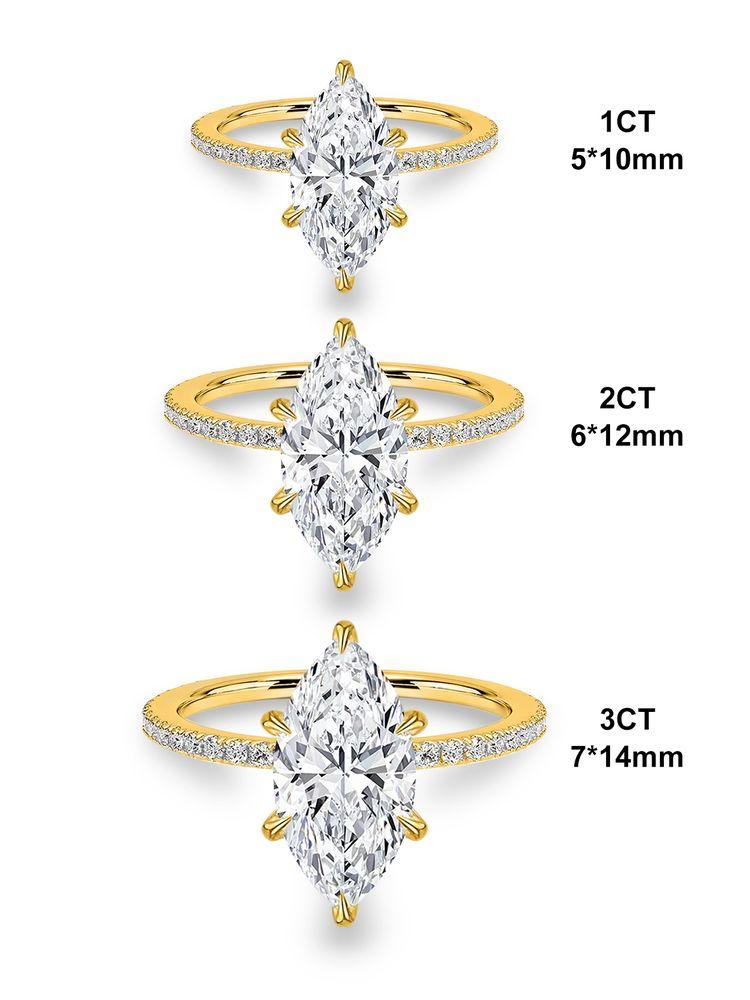925 Silver Simple Classic 1-3Carat Horse Eye Zircon Ring For Women Engagement Wedding Luxury High Quality Fine Jewelry