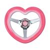 TIYPEOR Car Steering Wheel, 13" 320mm, Pink and White Gradient Heart Design, Electroplated with Bracket, for Car Tuning, Racing, and Simulators