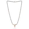 American Diamond Rose Gold Plated Designer Mangalsutra Pendant for Girls and Women (With Chain)