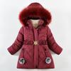 Giacca Calda in Cotone di Media Lunghezza per Bambina Piumino Ispessito Giacca in Piuma per Bambina