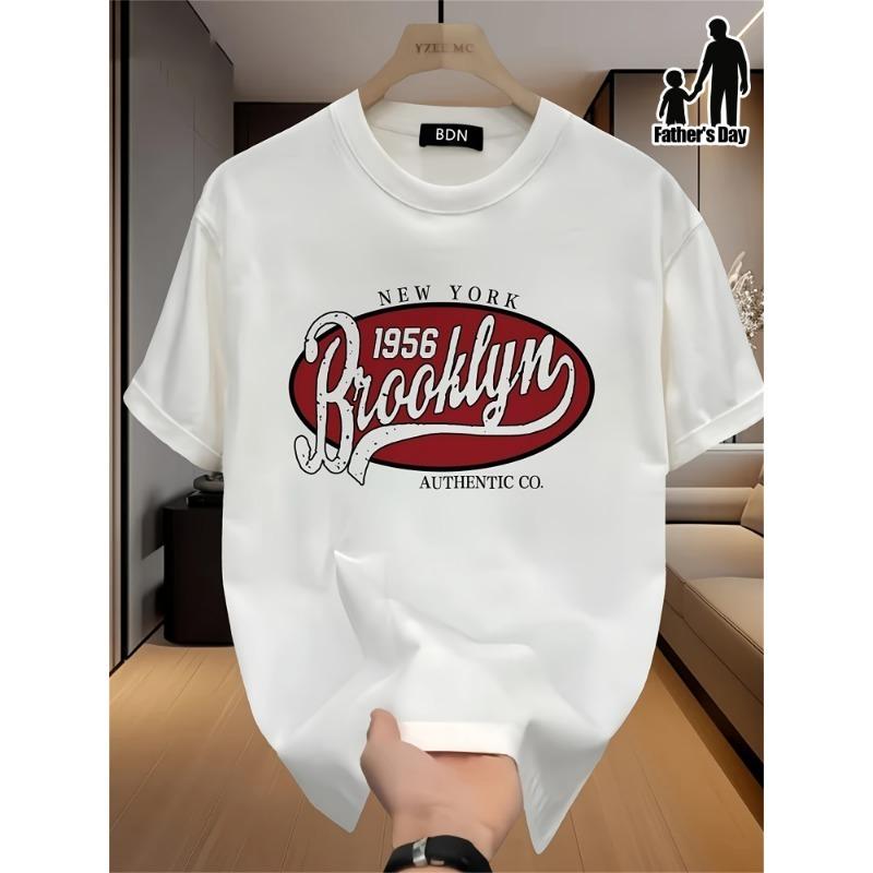 Print Man European Size Fashion Brand Printed Short-sleeved T-shirt for Men in Summer Heavy Pure Cotton Korean-style Japanese-style Printed Versatile Tops 3XL wit