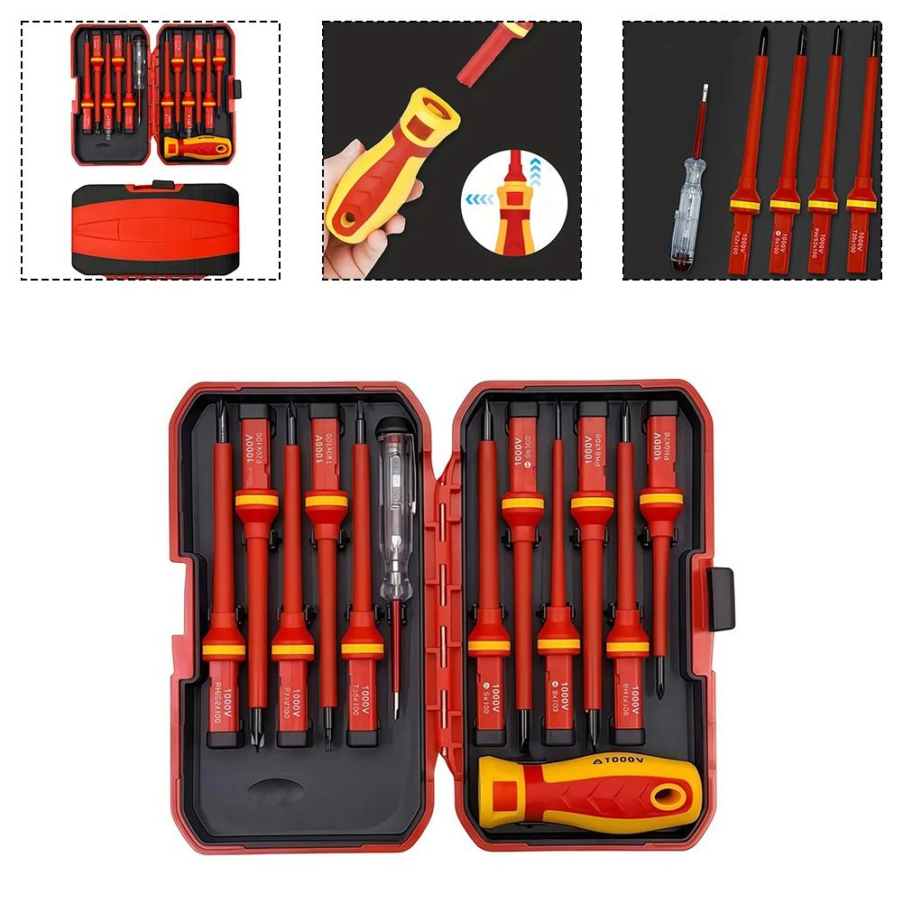 1000V Insulated Electrician Screwdriver Set 13 In 1 Insulated Screwdrivers For Professional Electricians For Automotive Repairs