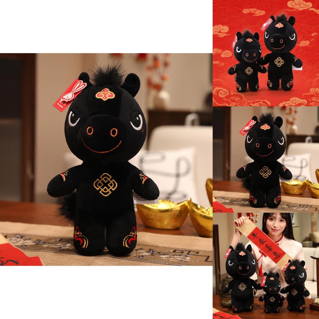 Traditional Year Of The Horse Plush Toy With Ultra Soft Short Pile For Celebrations And Gifts