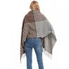 Høst vinterskjerf Brunt Houndstooth skjerf for kvinner dusk sjal