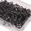 100Pcs/Box High Carbon Steel Fish Hook Durable High Strength Barbed Fishing Hooks With Ring For Carp Fishing Accessories
