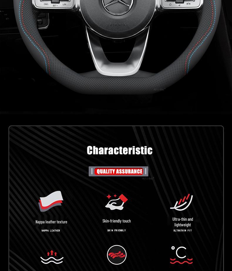 Mercedes-Benz Steering Wheel Covers for C-Class, E-Class, C200L, E300L, GLC260, GLB, GLA.