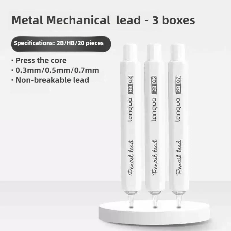 Low Gravity Mechanical Pencil Set 0.3 0.5 0.7 mm Metal Art Drawing Painting Automatic Pencil Stationery Office School Supplies