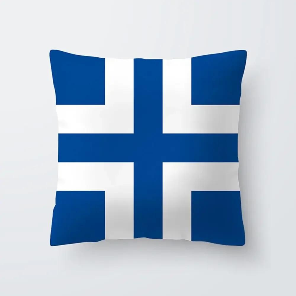 Bedroom Pillowcase Living Room Sofa Car Seat Chair Home Office Waist Cushion Cover Blue Simple Modern Home Decor