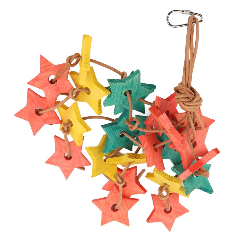 Bird Wood Star Toy Bite Resistant   Wood Star Chewing Toy for Budgies Parakeet Cockatiel Lovebird