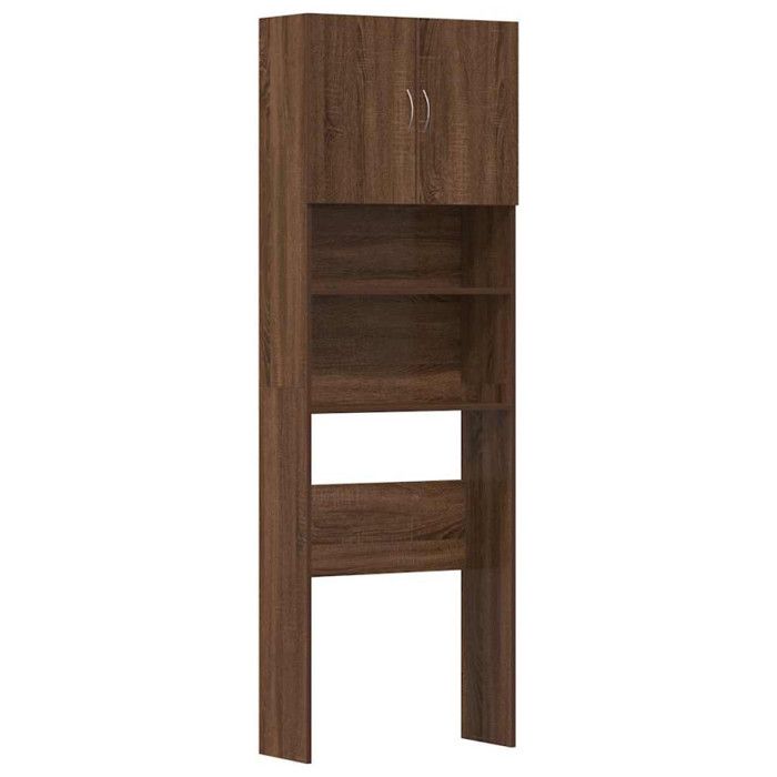 Meuble de machine à laver chêne marron bois d ingénierie