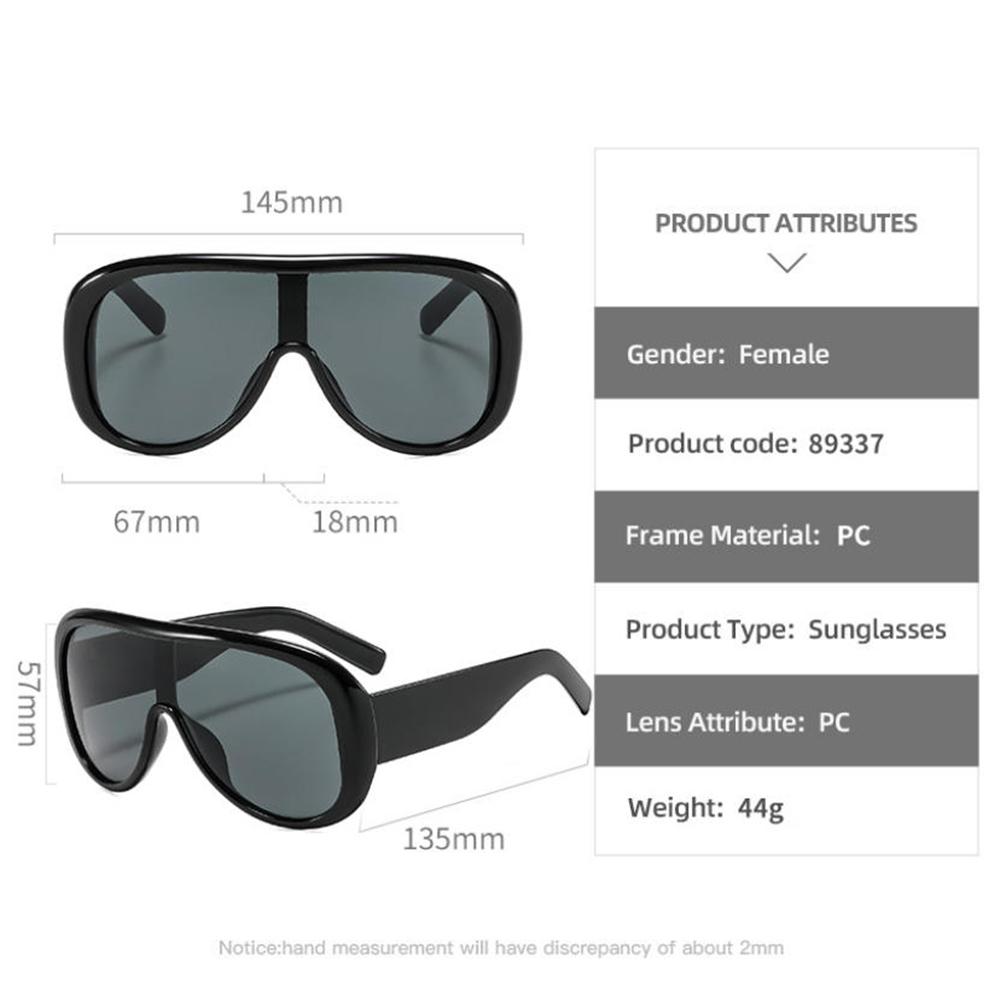 2026 Oversized One-Piece Aviator Sunglasses for Women Integrated Lens Sun Glasses Unisex Retro Shades UV400 Protection Eyewear