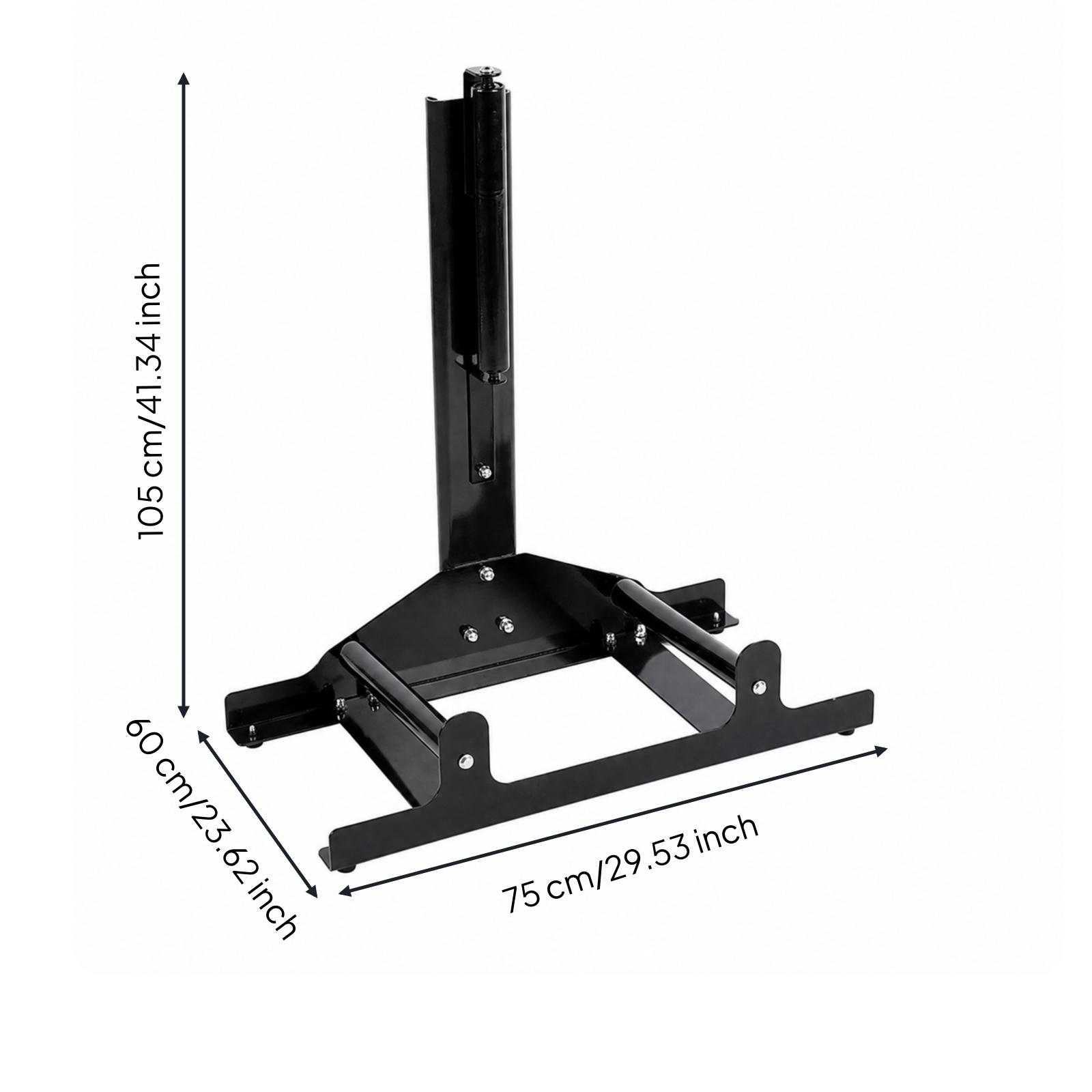 Tire-Cleaning Stand Featuring Rollers Stable melns