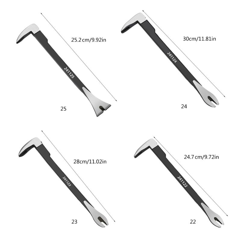 Heavy Duty Carbon Steel Demolition Extractor Tool with Leverage Design for Effortless Delicate Woodworking Nail Removal