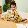 Lifelike Leopard / Tiger Plush Toy Stuffed Soft Wild Animal Doll ReaListic Snow Panther Tiger Pillow Children Kids Birthday Gift