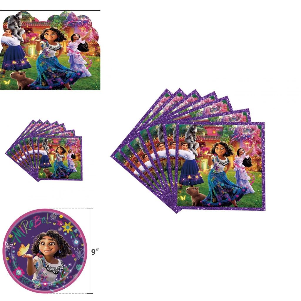 Set di Decorazioni Vivaci per Festa di Compleanno Encanto con Striscione Sfondo e Topper per Cupcake