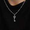 Less Is More Silver Antique Key Necklace