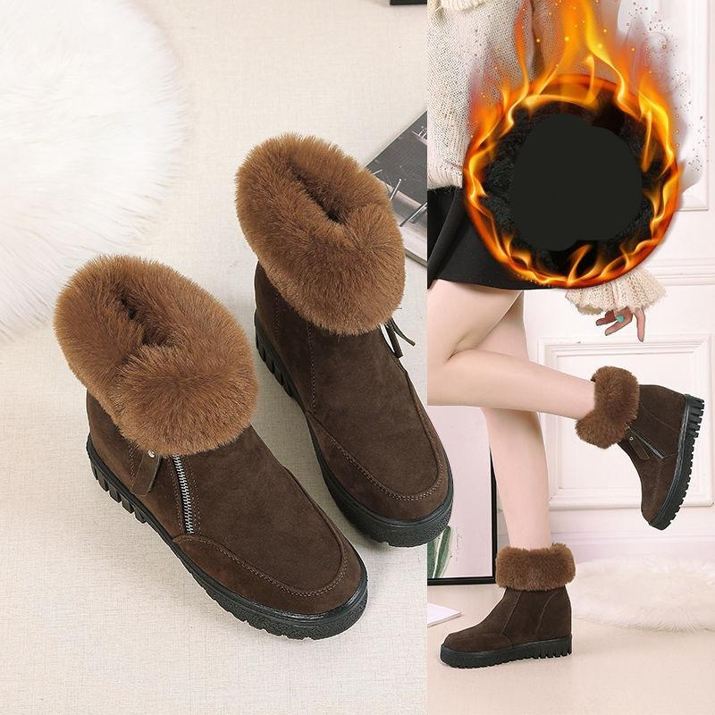 Snow Boots Women's Short Boots Winter New Student Thickened Short Boots Thick Soled Antiskid Plush Warm Cotton Shoes